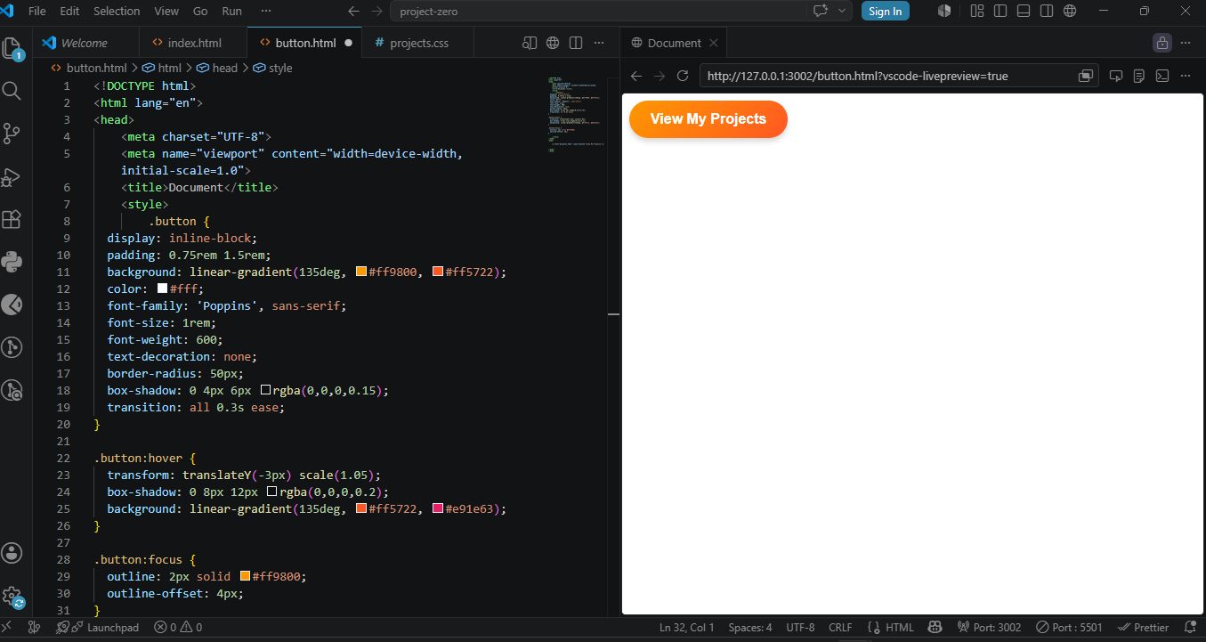 Screenshot of my attractive-buttons  project